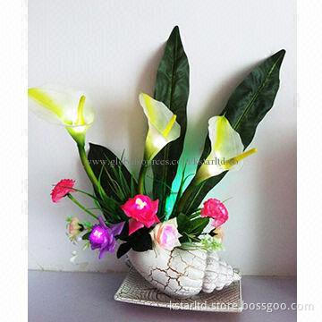 LED flower light, 55cm height, working voltage of 24V DC, for indoor use